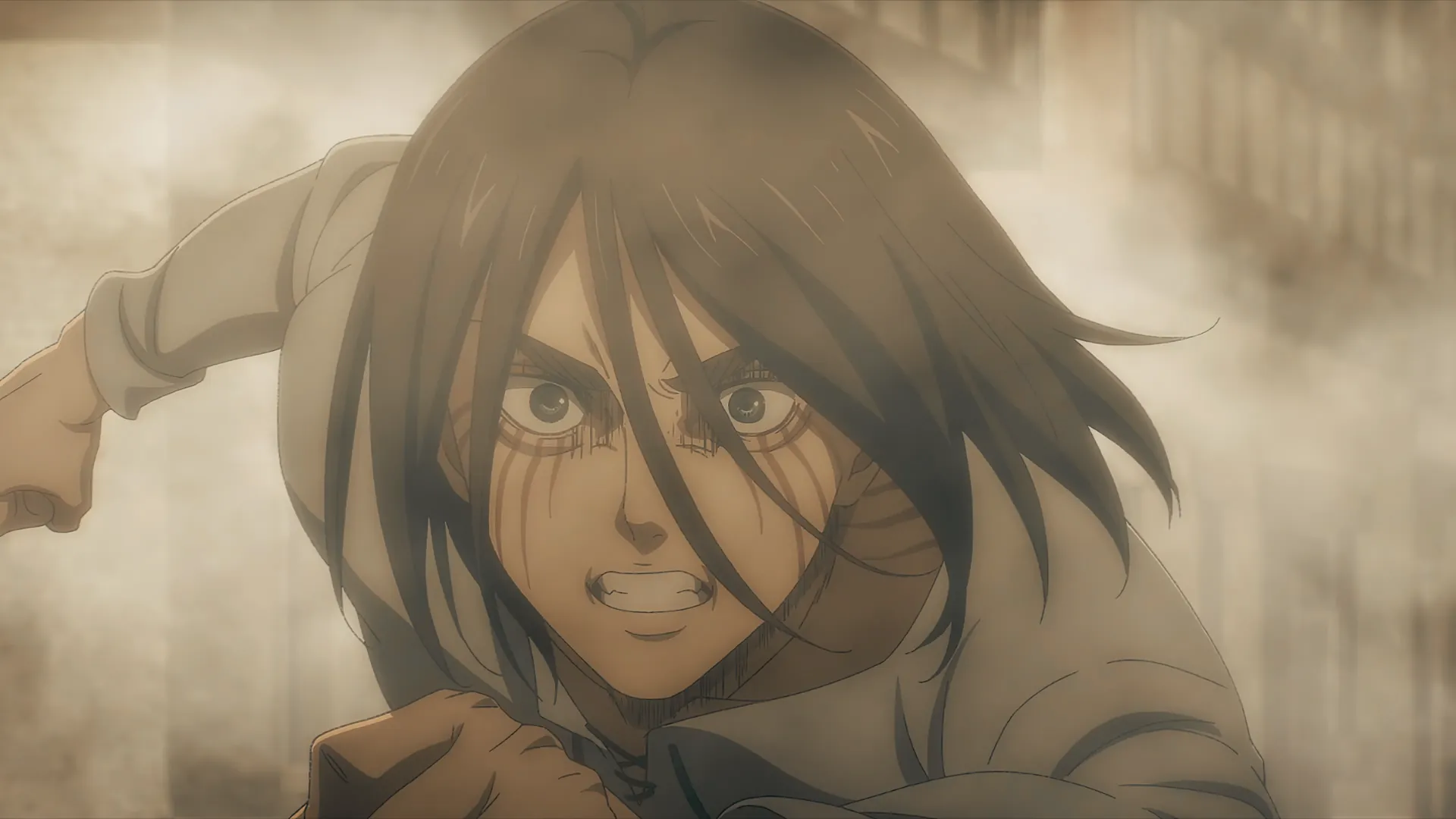 Eren driving forward with determination